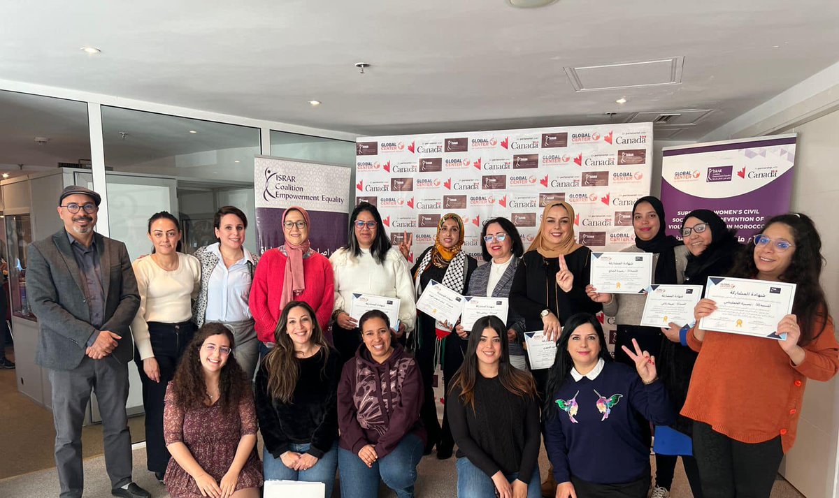 #ISRAR Coalition recently held a pilot training on Supporting Women’s Civil Society in the Prevention of Violent Extremism. It's part of a continued partnership w/@GlobalCtr on empowering women to combat #ViolentExtremism through education & advocacy, sponsored by @CanEmbMorocco.