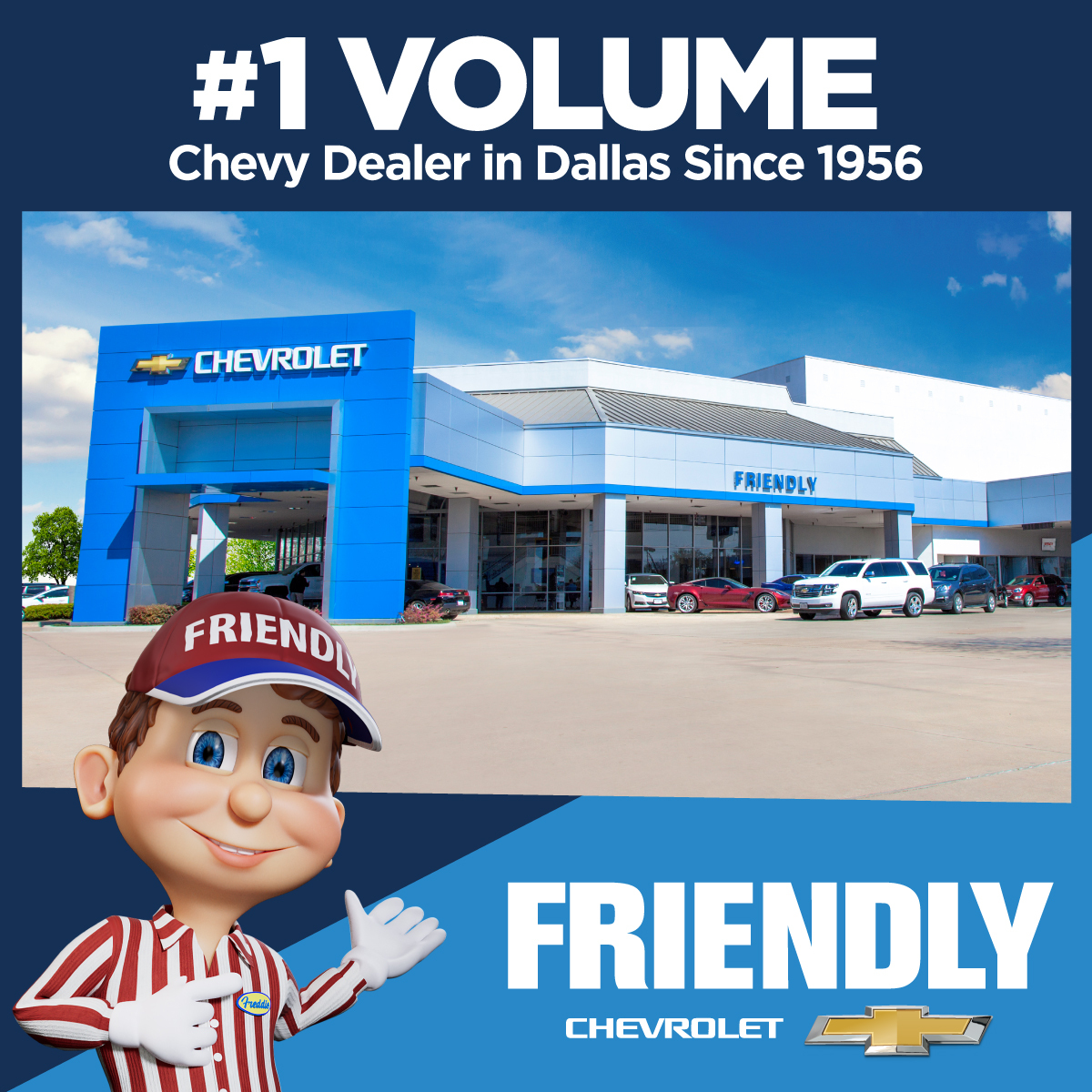 friendlychevy's tweet image. Friendly Chevrolet🚘 has been the #1Volume Chevy Dealer in Dallas Since 1956🤠

Find out why more people in Dallas choose Friendly Chevy✅ (link in bio)

#FriendlyChevrolet #DriveFriendly #DriveFriendlyDallas #NewVehicles #UsedVehicles #2023Chevrolet #2024Chevrolet