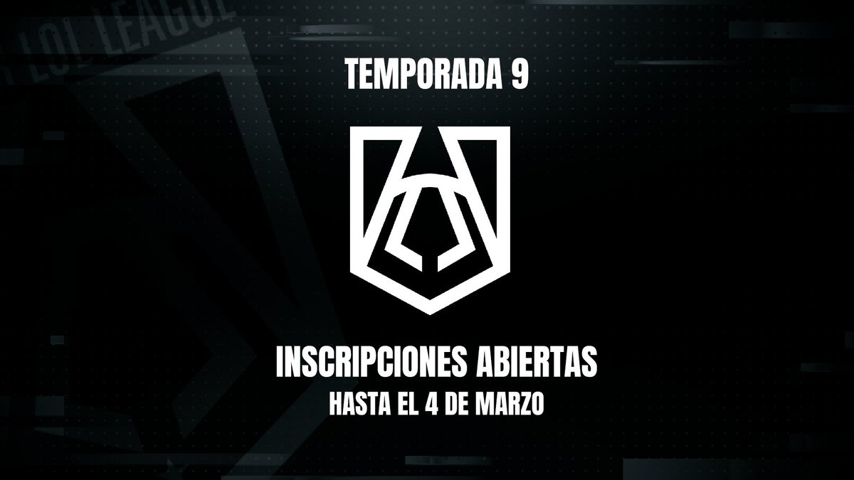 La <a href="/ALL_lolleague/">ALL - Amateur Lol League</a> está de vuelta 🔥🔥🔥

- 10 equipos por división
- 4 divisiones

No dudes en inscribir a tu equipo 📝
all-amateurlolleague.es/inscripcion-t9

#ALL #CT #Temporada9 #LeagueOfLegends