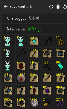 Trirunnerrr's tweet photo. 5,000 on-task revenant orks since the rework :) We keep looking for that bow. And two more ancient crystals also would be nice https://t.co/Of1qL99lzi