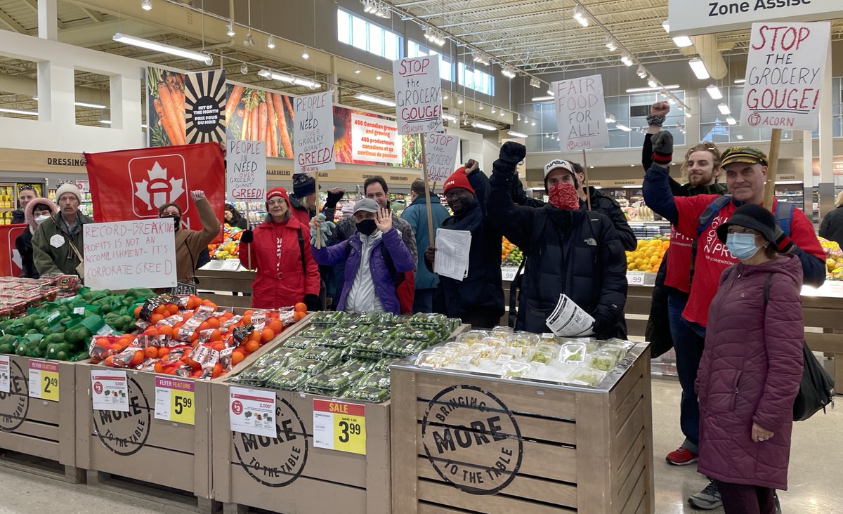 Ottawa ACORN Members take Loblaws! AWESOME National Day of Action 4 Fair Food! Big chains like Loblaws make billions of $$ while some of us have 2 ration food. SHAME! Big thanks to councillor Stephanie Plante 4 showing support @ the action! Links 2 support the campaign in bio!