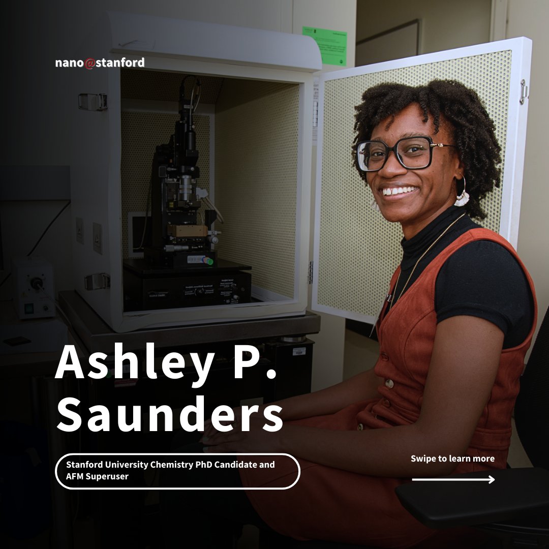 nanostanford's tweet photo. (pt. 2) featuring Stanford University Chemistry PhD Candidate and AFM Superuser, Ashley P. Saunders! https://t.co/ZWwJ1bQPL4