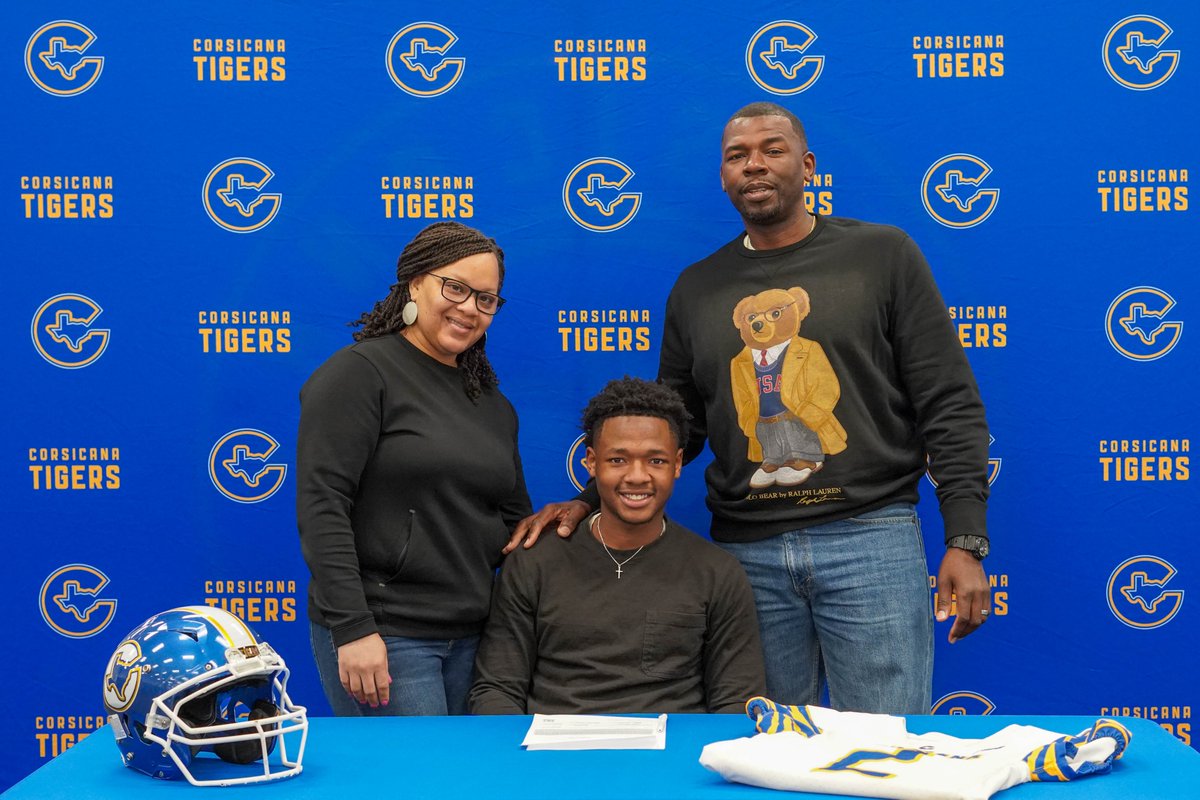 Friends and family came out to support Corsicana High School senior Dontay Thomas Monday as he signed a letter of intent to play football at the University of Texas-Permian Basin, a Division II school in Odessa. More photos here: facebook.com/CISDTigers #EveryTigerEveryDay