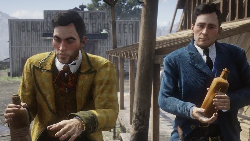Mc_Luvan's tweet photo. ¿Cuáles son los NPC más idiotas con los que te has encontrado en Red Dead Redemption 2? https://t.co/mSQa4upNYv