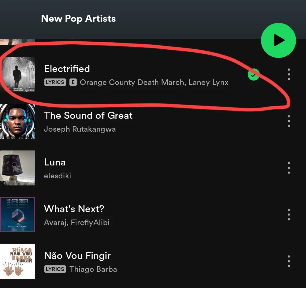 OCDMarch's tweet photo. Thrilled to be included in this playlist featuring a fantastic blend of lively songs and talented musicians! Big thanks to @jno.us 🔥🎶
🚨Listen here: https://t.co/7olQH2IBCf
#spotify #spotifyartist #spotifyplaylist #playlist #Electrified #instagood #instapost #instatag https://t.co/pFVTDSSERY