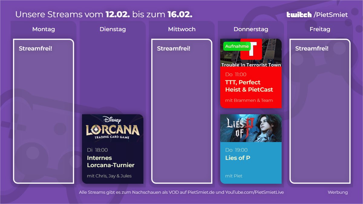Morgen gibt’s unser erstes Lorcana Turnier. Hab richtig Bock da drauf gegen <a href="/brosator/">Christian Stachelhaus</a> und <a href="/der_jules/">Jules</a> zu zocken!