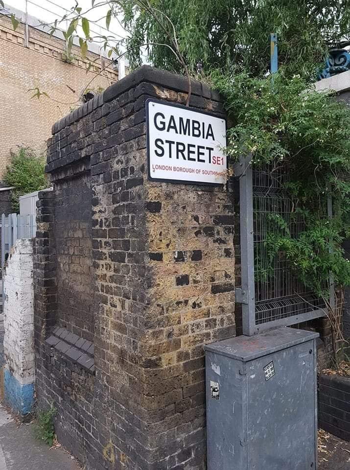 marksaho1's tweet photo. Welcome to London, England. A street named after The Gambia 🇬🇲 https://t.co/e3KcArjSJ0