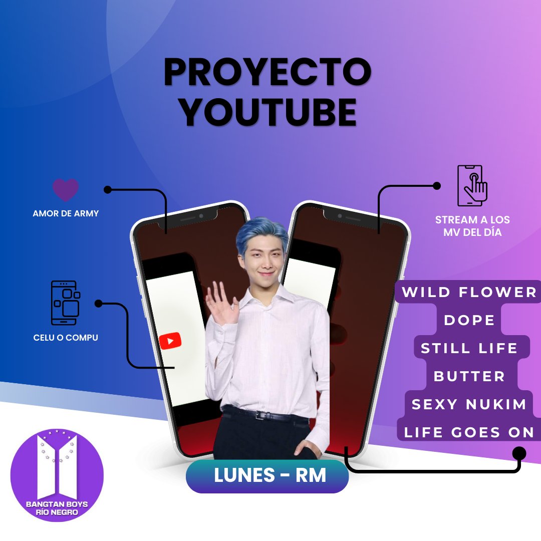 BTS_RioNegro's tweet photo. 🎧 PROYECTO YOUTUBE ARG-ARMY 🇦🇷
Hermoso comienzo de semana ARMY🤗 Seguimos a full con el stream, hoy día de nuestro bello líder #RM & @BTS_twt 🐨💜
PL: https://t.co/uXOmDSma5p
⬇️COMENTA TUS CAPTURAS EN TWEET SEPARADOS, 2 CAPTURAS♡
#StreamFor_NAMJOON
#ARMYonYouTube
#Namjoon https://t.co/ot12yID438