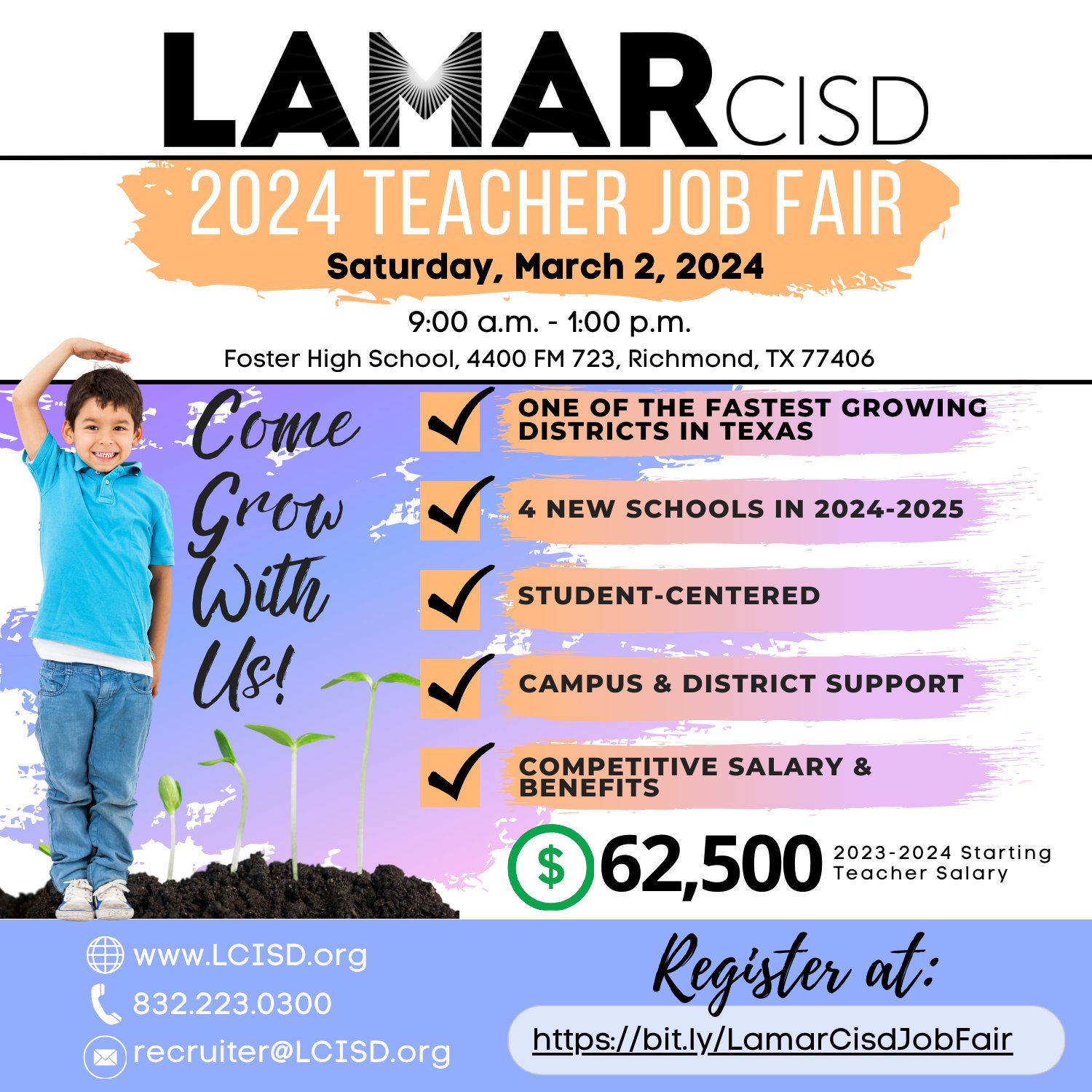 Lamar CISD HR on X: “Our job fair is around the corner! We’re