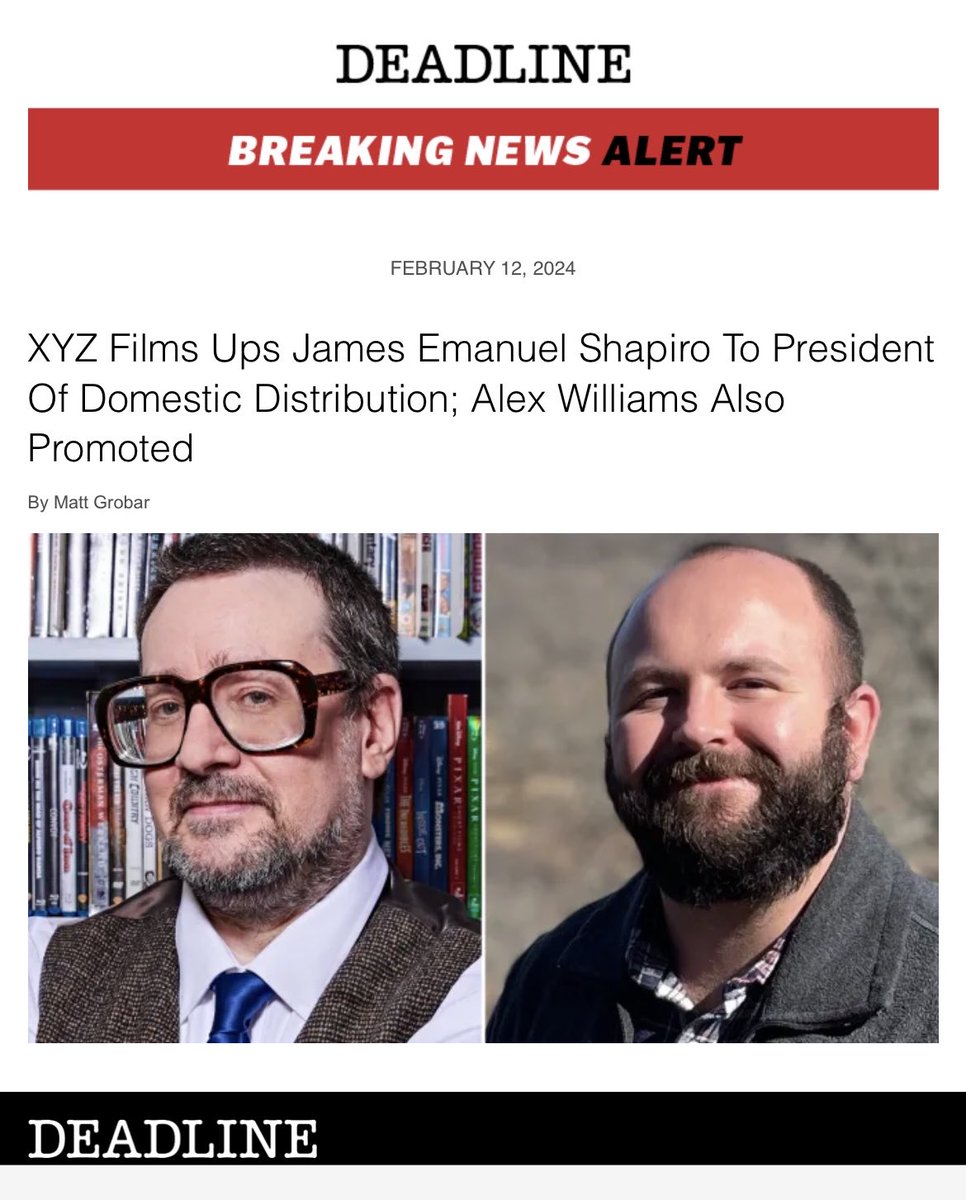 AlexWilliamsdt's tweet photo. Big day for me and the only man I know who owns more movies than me, the brilliant @JamesEmShapiro! https://t.co/Cme2OiXE6Q