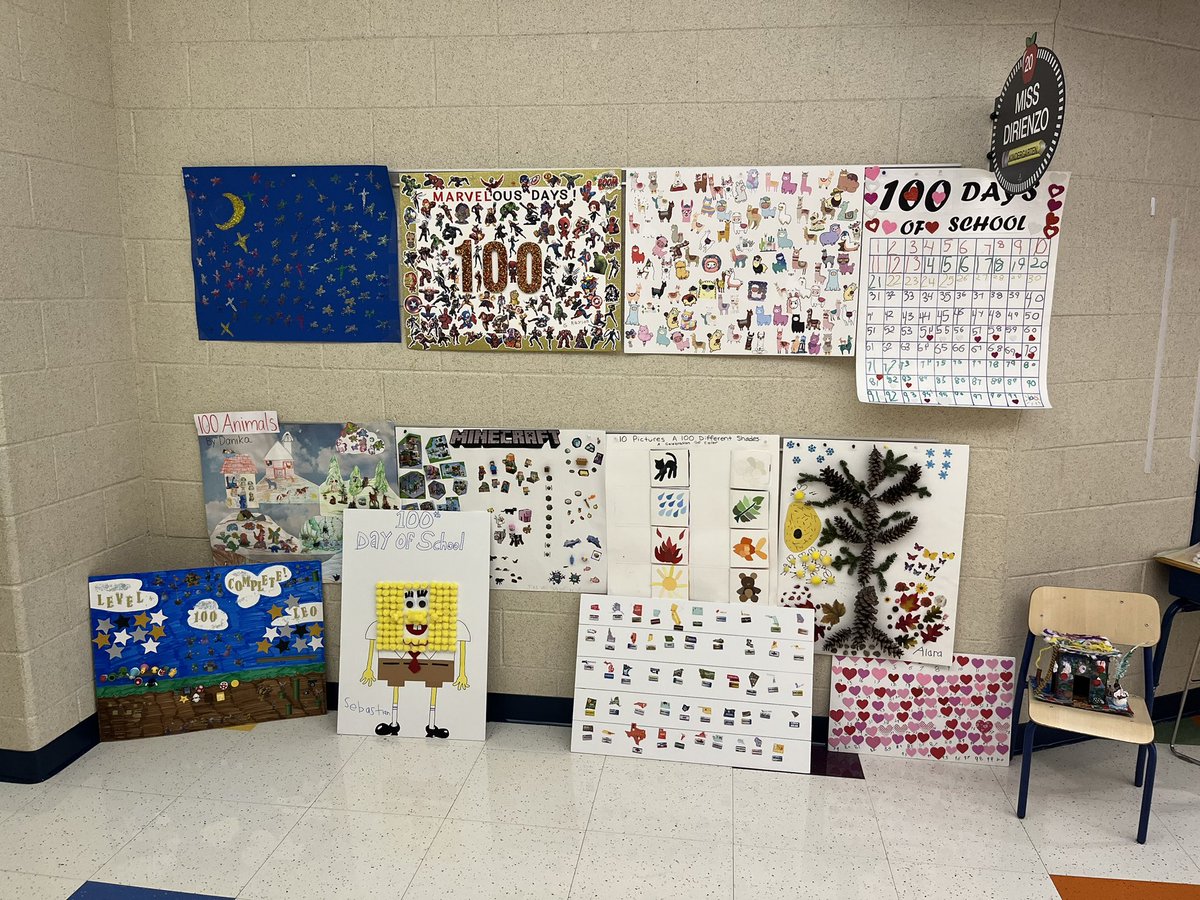 Today was a marvelous 100th day of school! #mahwahconnects plus a special guest visit from Omegaman! 🩵⭐️who taught us how to be dream-makers! <a href="/LMMahwah/">Lenape Meadows School</a>