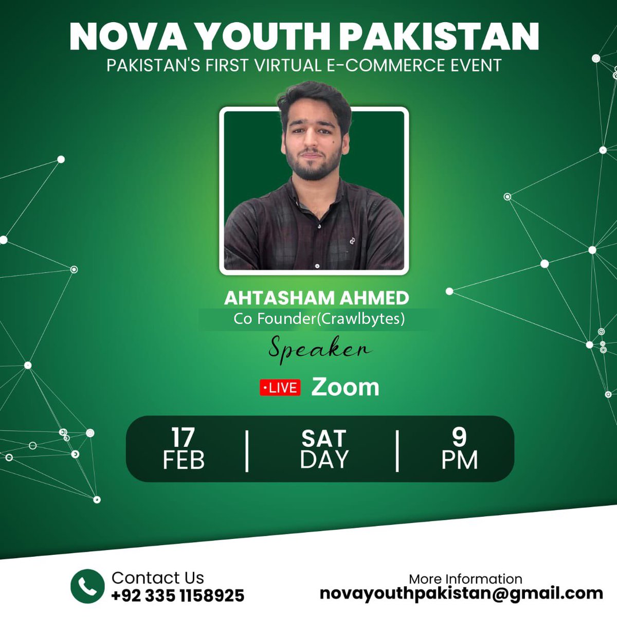 Excited to be part of Nova Youth Pakistan premier eCommerce summit! Let's inspire and empower the youth together. 🌟 

#NovaYouthPakistan #eCommerceSummit  #welcomespeaker #Marketingbyshami  #Respect_HafizNaeem
#letsconnect 
#hishamsarwar