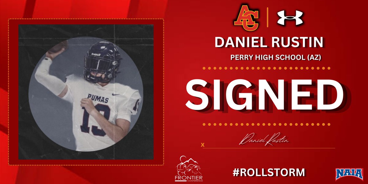 firestormfb's tweet photo. Firestorm Fans! Please welcome from Mesa, AZ Quarterback @DanielRustin_ to our 2024 Signing Class @perrypumas @JosephO24 https://t.co/oRkp0yqvqG