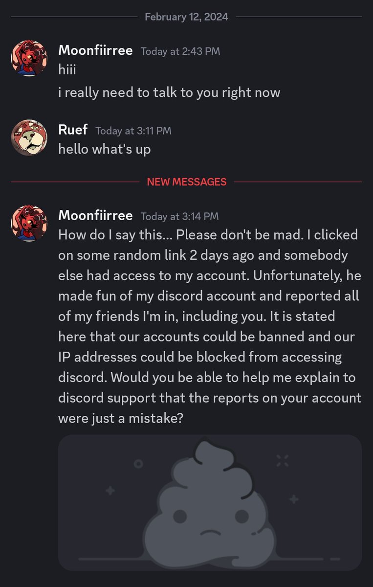 This is new. Please don't let yourself get got on discord.