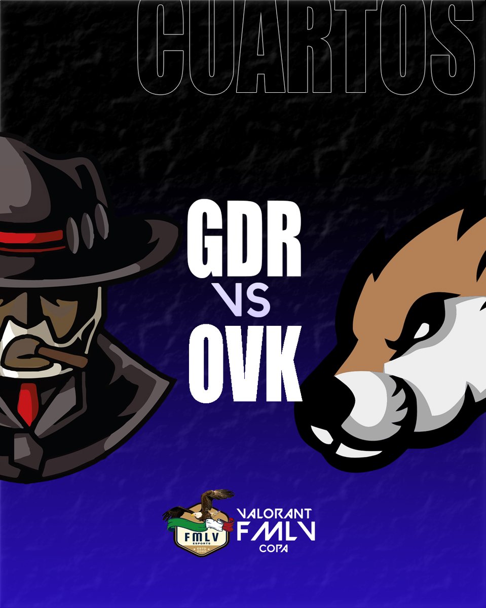 Cuartos de final en la FMLV CUP 3 🏆

<a href="/RanchoCord/">Gente de Rancho</a> 🆚 @OverKill_GC 

Transmision en vivo🟣
Horario: 7:00 PM CDMX⏱️
twitch.tv/fmlvesports

🎙️ <a href="/Caster_Kuro/">KuroCR</a>

#VALORANT #FMLVCUP3 #TWITCH
