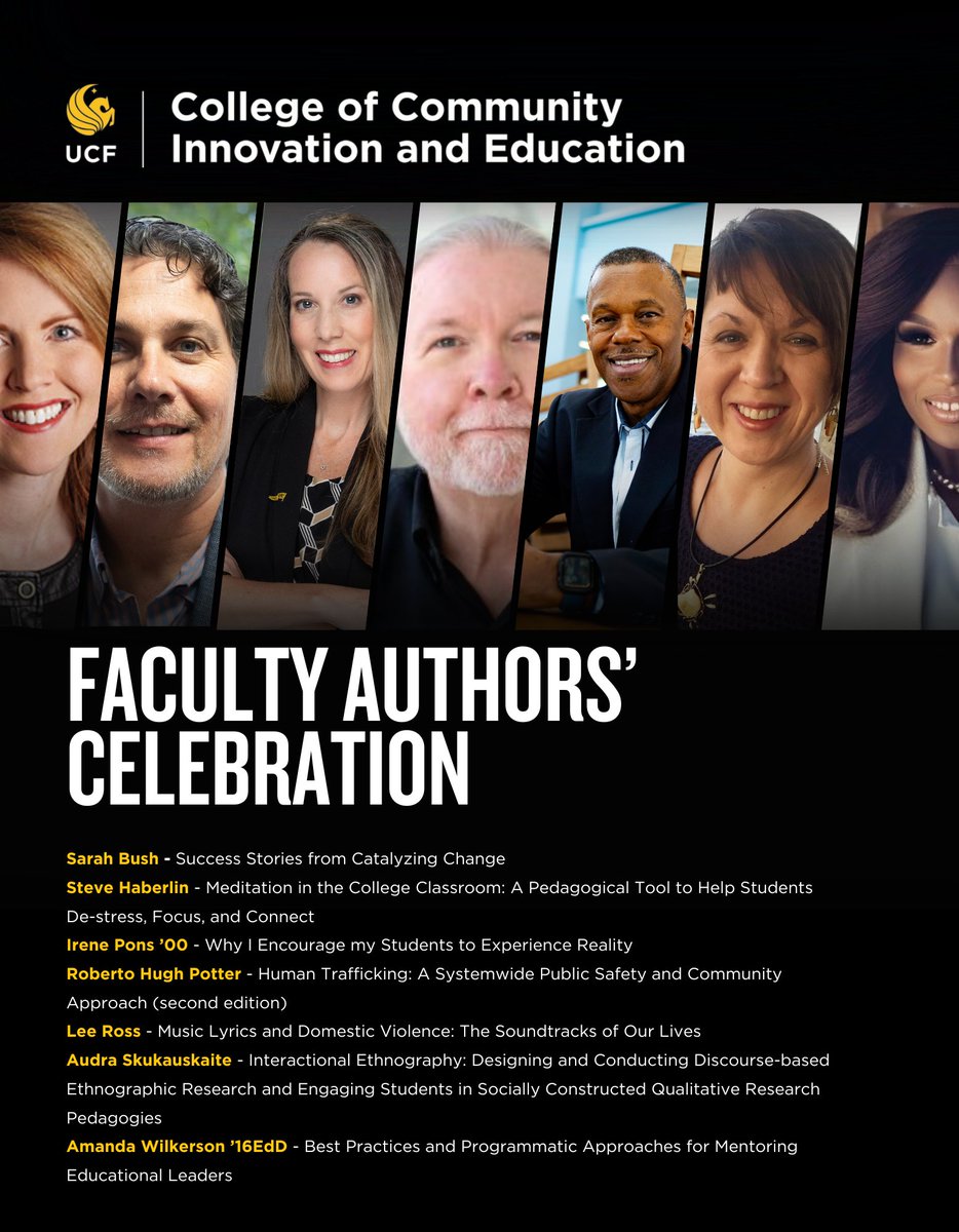 .<a href="/ResearchUCF/">UCF Office of Research</a>'s 4th biennial Faculty Authors' Celebration recognized top faculty members for their contributions to scholarly excellence. Congratulations to our seven faculty members who were honored last week!