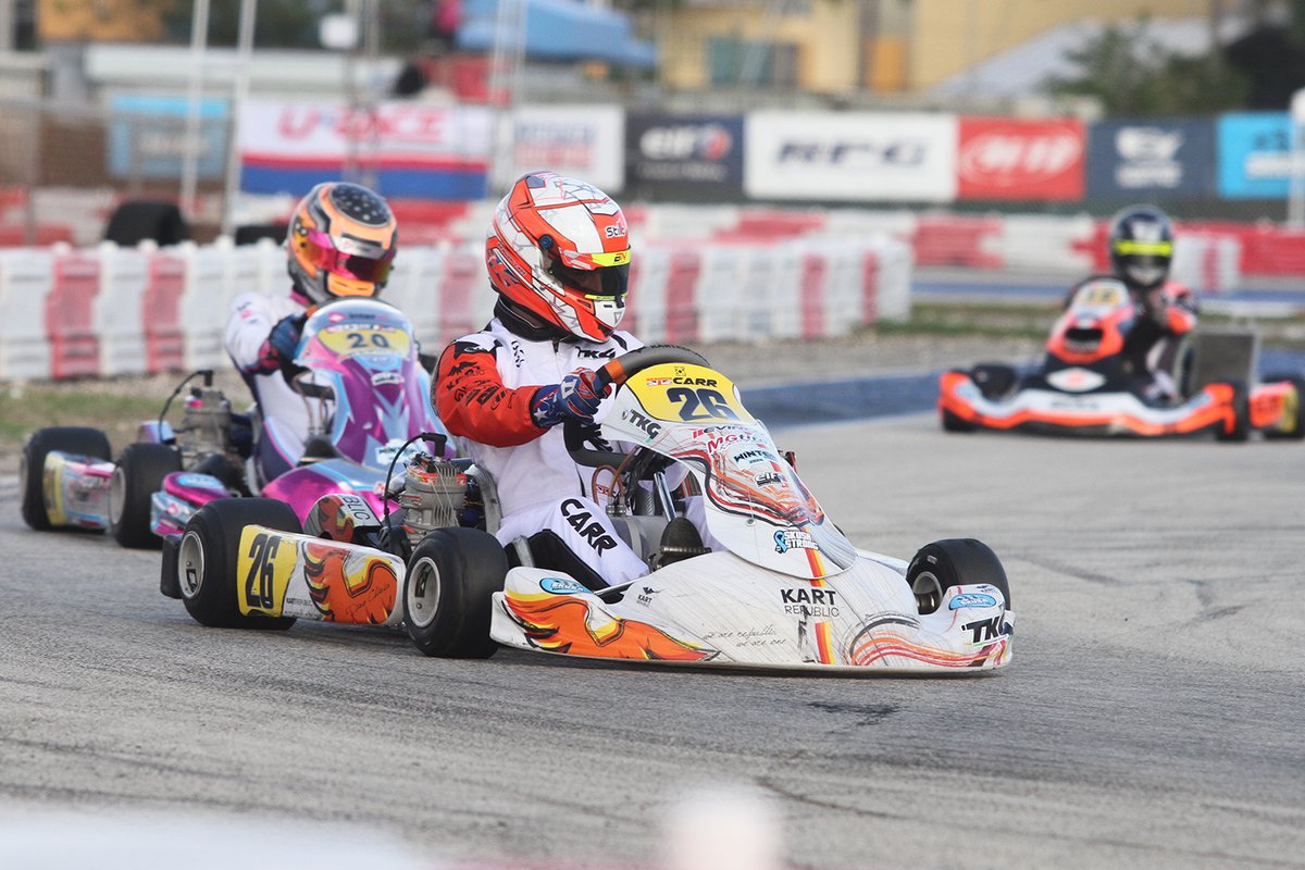 eKartingNews's tweet photo. Carr wins in a thrilling finale for X30 as Morgatto clinched crown with weekend sweep in Pro Shifter to close out the 2024 SuperKarts! USA Winter Series.
https://t.co/XFUH6fPnDs
#EKNatSKUSA #SKUSA #SKUSAWinterSeries #AMRMotorplex #Homestead #AMR2 #karting https://t.co/qEn5FEq5hc