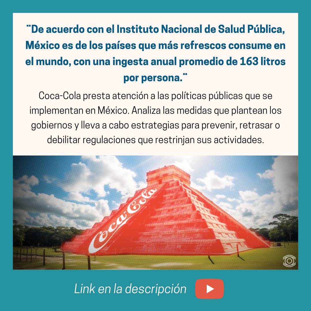 NutriCOI's tweet image. Recomendación de la semana ✨

Nuestro país es uno de los mercados más importantes para #CocaCola y #FEMSA. Esta investigación expone cómo estas empresas se han involucrado con el gobierno mexicano fichando dirigentes políticos y financiando campañas electorales.  (1/2 🧵)