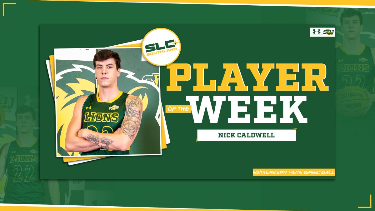 Southeastern Men's Basketball (@lionupmbb) on Twitter photo Nick Caldwell averaged 16.5 points on 70% (!!!!) shooting on his way to being named <a href="/SouthlandSports/">Southland Conference</a> Player of the Week, the second straight week a Lion has won the award!!
#LionUp🦁⬆️ Nick Caldwell averaged 16.5 points on 70% (!!!!) shooting on his way to being named <a href="/SouthlandSports/">Southland Conference</a> Player of the Week, the second straight week a Lion has won the award!!
#LionUp🦁⬆️