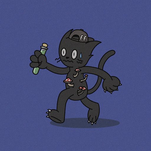 DreadlocLion's tweet photo. @CryptoVonDoom @FelineFiendz any day of the week. 3 pieces of art for the price of one! Not to mention you can create your own fiend with the burning mechanism, El Gatos Retreat. A full on experince of its own π»πΎππ #MeowWithUs https://t.co/hEbaRwuB8k