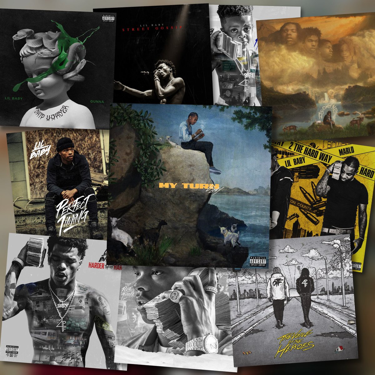 ForTheCltureRap's tweet photo. Lil Baby’s discography https://t.co/sKRae4P4O0