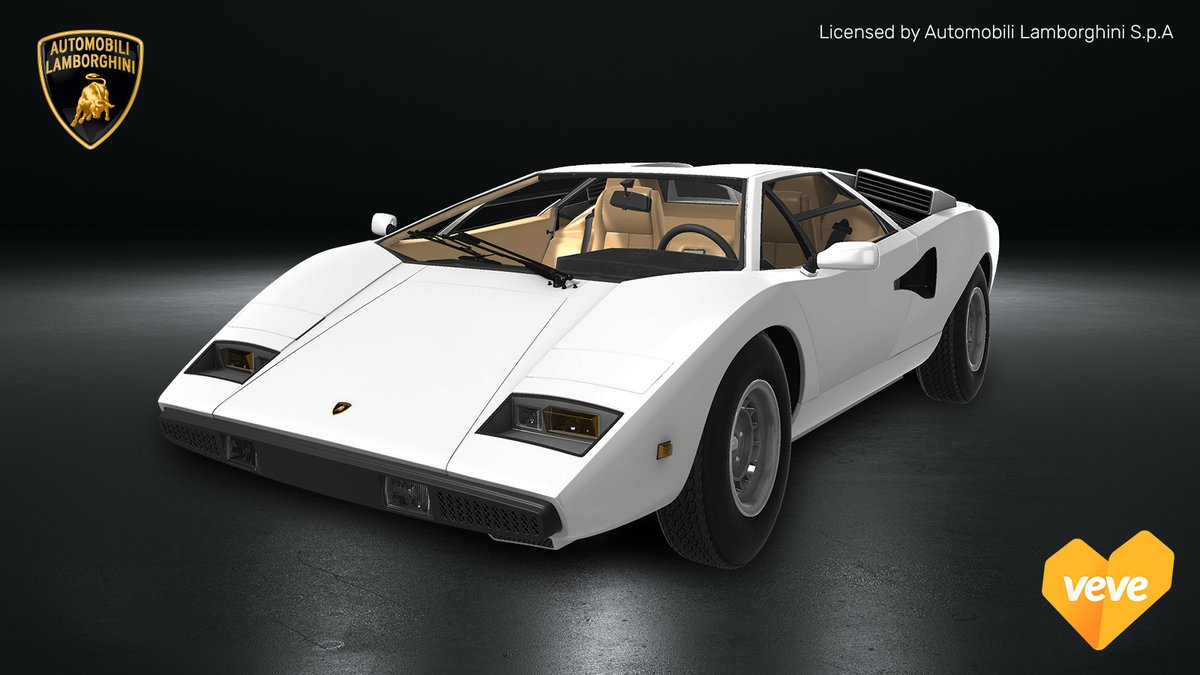 veve_official's tweet photo. Be a part of the exclusive legacy that is the @Lamborghini Countach LP 400 – a masterpiece that transcends time - by collecting this 1:1 scale model digital collectible! 

Three colourways drop in blind box format Sun, 18 Feb at 8AM PT 🧡 https://t.co/yCGon3bhKQ
