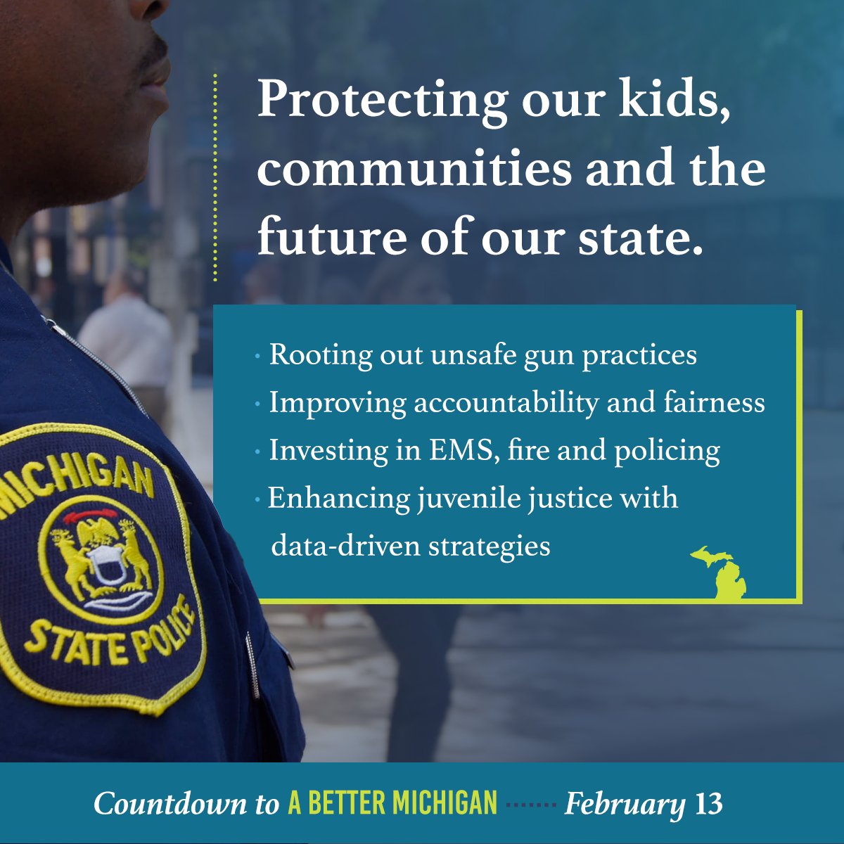 RepNataliePrice's tweet photo. Michigan's new gun violence prevention laws go into effect tomorrow. Thanks to MI Dems' legislation, including bans on firearm ownership for convicted domestic abusers and universal background checks, our communities will be safer. #PuttingPeopleFirst #MICountdown https://t.co/L1h6t9Blxc