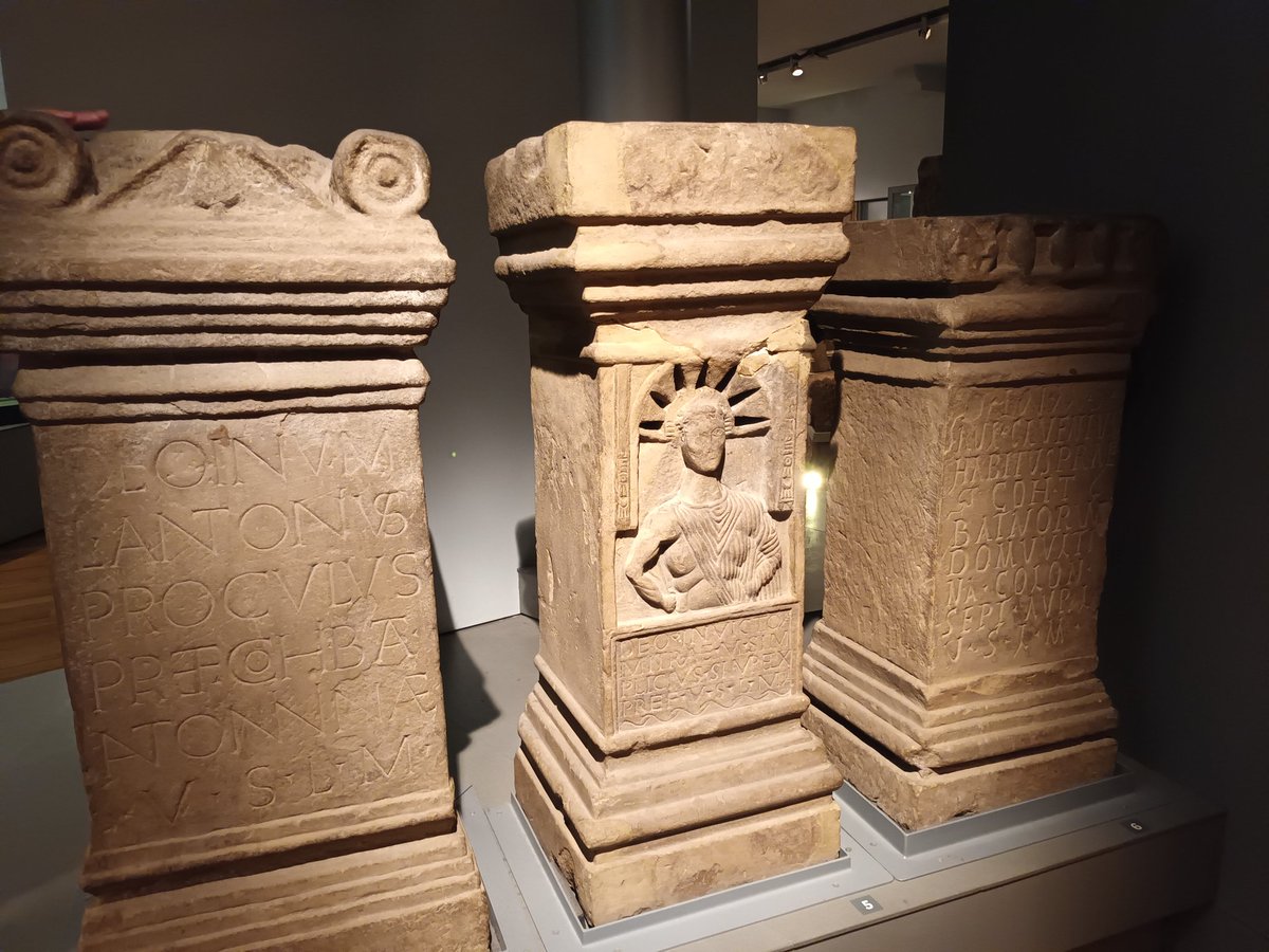 Always nice to visit these amazing altars, from Carrawburgh Fort (one of <a href="/EnglishHeritage/">English Heritage</a> free to enter sites) where you can see replicas on the atmospheric site. They're now in pride of place <a href="/GNM_Hancock/">Great North Museum: Hancock</a> . Nice to meet <a href="/drcorabeth/">Dr Cora Beth Fraser</a> <a href="/ProfArleneHH/">Professor Arlene Holmes-Henderson MBE</a> <a href="/edithmayhall/">@edithmayhall</a> today for filming