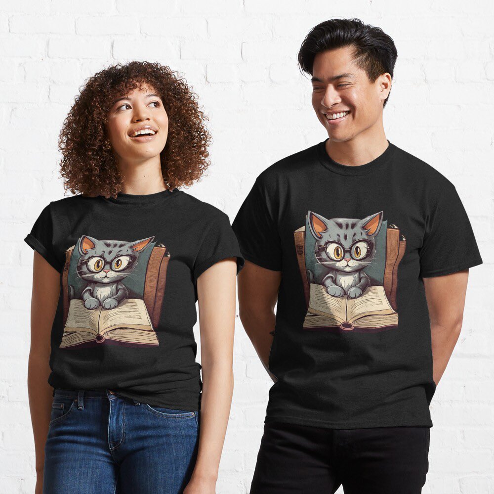 Get my art printed on awesome products. Support me at Redbubble #RBandME:  redbubble.com/i/t-shirt/Funn… #findyourthing #redbubble
A cute tee for cat lovers and bookworms. Check it out! #funnycat #catshirt #cattshirt #funnycattshirt #catlover #catlovergift #bookworms #booklover #book
