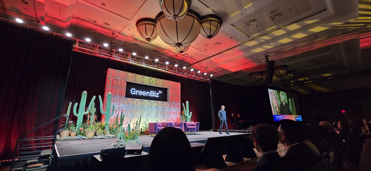 And @makower kicks off #GreenBiz24 in a lyrical pentameter and #Sustainability. Jazzing up the crowd in his typical fashion, snark, and joy.