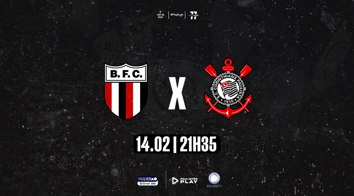 ↪️ Próximo Jogo Do Timão!

⚽️ Botafogo-SP x Corinthians
🏆 Campeonato Paulista
🔢 8ª Rodada
🏟️ Arena NicNet | Eurobike
📆 14/02 - quarta-feira
⌚️ 21h35
📺 Record e Paulistão Play