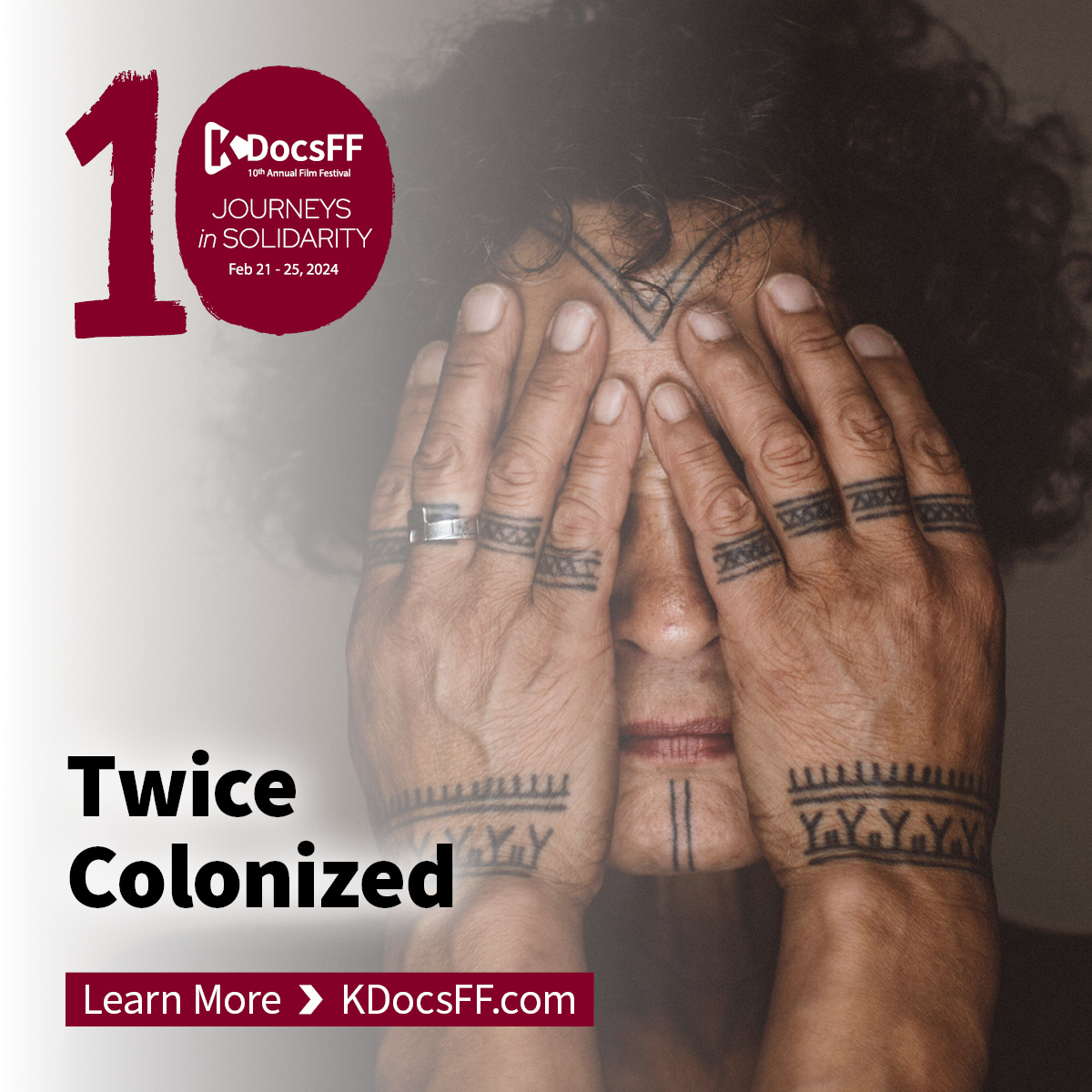 KDocsFF's tweet image. TRANSFORMING SELF, TRANSFORMING COLONIALISM at #KDocsFF2024

Don&apos;t miss TWICE COLONIZED
Part of &quot;Decolonizing Power”
KDocsFF 2024: Journeys in Solidarity
Feb 23 | 6:00p

​​​​​​​KEYNOTE: @AajuPeter, Film Subject, Twice Colonized

Tix ==&amp;gt; viff.org/series/kdocsff…
@lin_alluna
