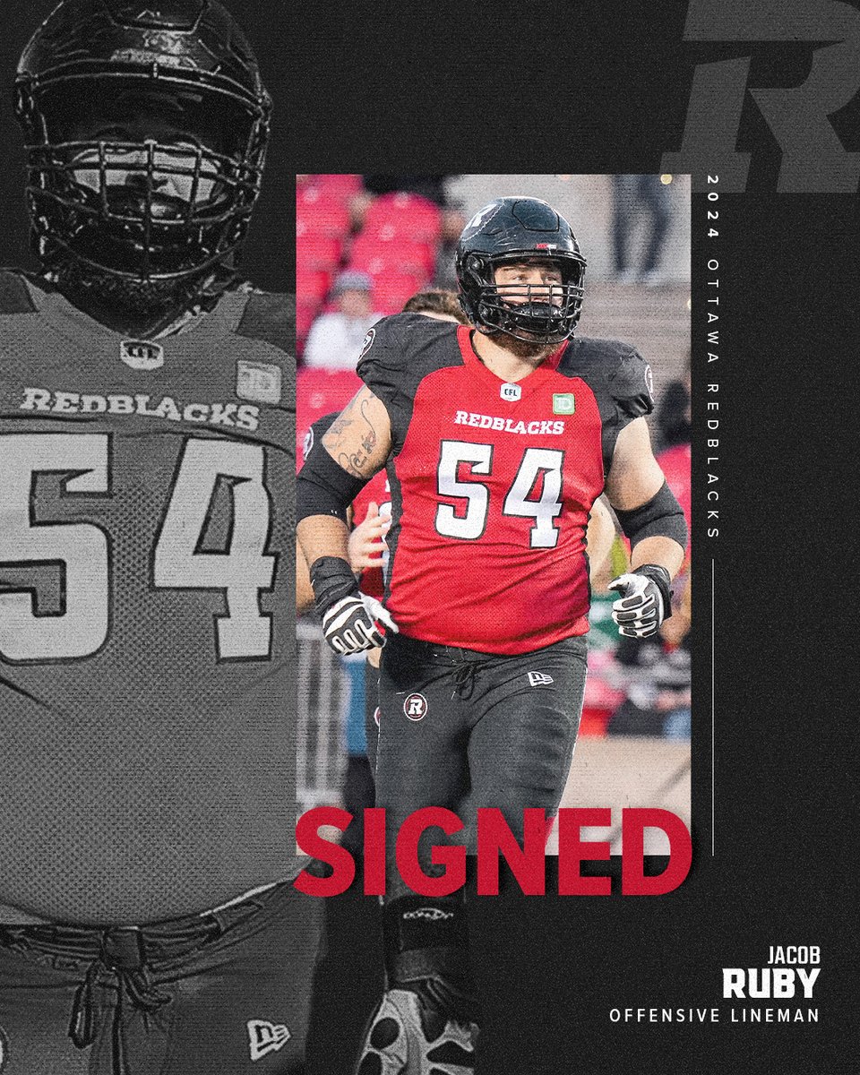 Monday news🔏 We've signed 🇨🇦 OL Jacob Ruby (@jacobruby54) to a one-year deal. #ALLIN | 📝: bit.ly/4bBrvsH