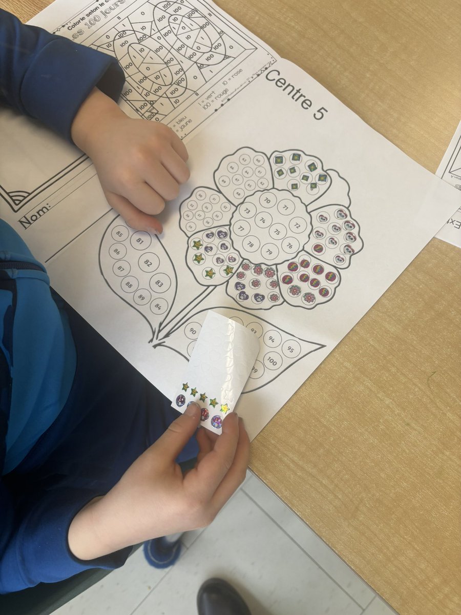 Lots of practicing counting to 100 for our “100e jour d’école” today. The 100 piece trail mix is always a favourite centre. Thank you Gr. 1 families for donating ingredients.