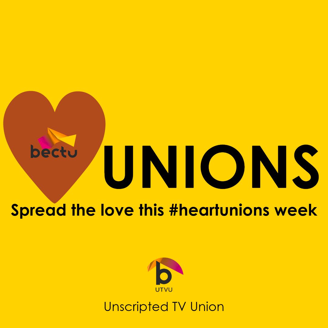 It’s #HeartUnions week. We’re spreading the love to Unscripted freelancers ❤️ Spread the love? But what is Unscripted TV Union? Scroll the Thread to find out! Tagging in @bectu