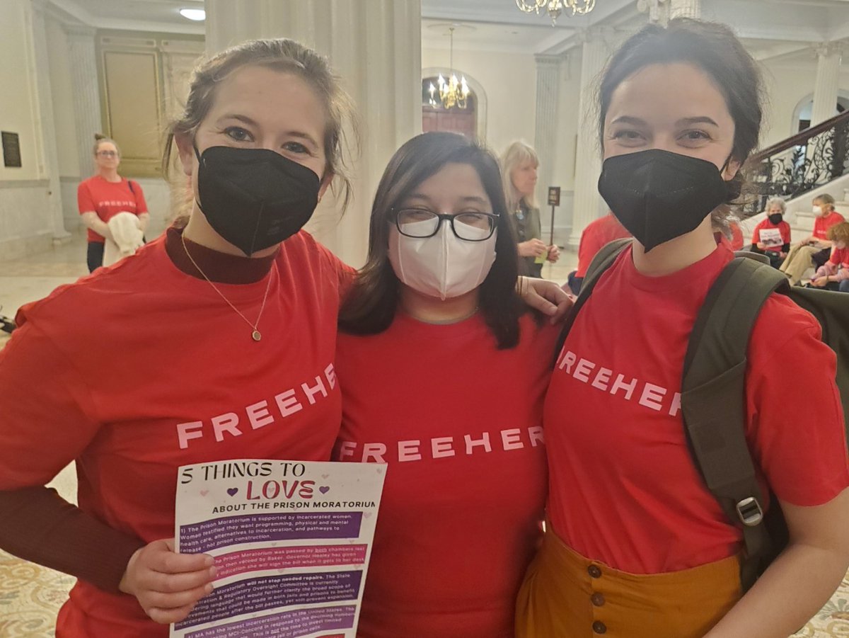 Today, three PLS attorneys joined @justicehealing at the State House for the annual Valentine's Day rally in support of the jail & prison construction moratorium and ending the harmful confinement of women and girls in MA. Learn more about the bill here: plsma.org/Moratorium