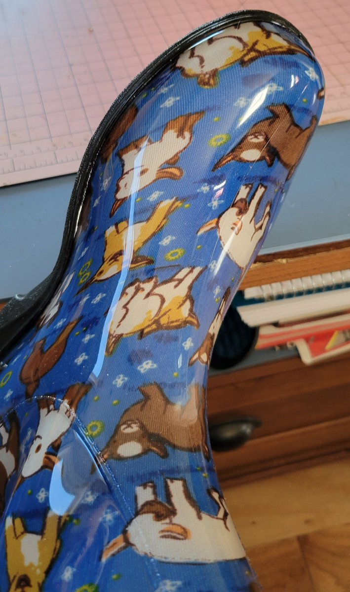 1loriking's tweet photo. My new wellies have baby goats on them perfect for garden. Also when i visit @FarmBeacon for goat run! Got them at, fyi sone great clearance stuff there too, these weren't on clearance but decent price #Buckerfields https://t.co/qEsF2waS2Y