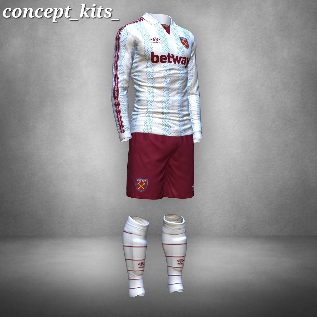 Concept @WestHam away kit by @umbro. @WHUFCFZ @whufc_news @WestHam_Central @ExWHUemployee @WestHam_fl @WestHam__News @westham_gossip @WestHamFansFC @whufc_news @whufcphotos @WestHamViews_  #whufc #whu #westham #hammers #irons 
Created on @fifakitcreator