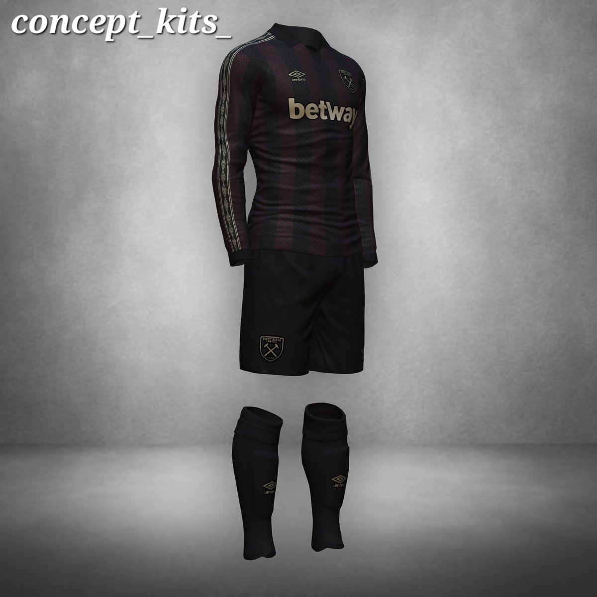 Concept @WestHam third kit by @umbro. @WHUFCFZ @whufc_news @WestHam_Central @ExWHUemployee @WestHam_fl @WestHam__News @westham_gossip @WestHamFansFC @whufc_news @whufcphotos @WestHamViews_  #whufc #whu #westham #hammers #irons 
Created on @fifakitcreator