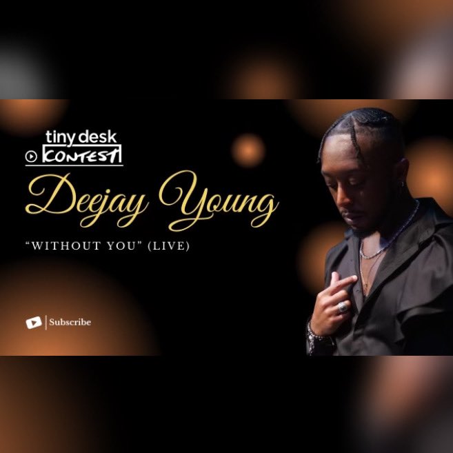 DeejayYoung's tweet image. I’m honored to be among the many incredible artists &amp;amp; official entrants of the 2024 #TinyDeskContest sponsored by @NPR &amp;amp; @nprmusic. Thank you to my incredible squad for bringing my newest single #WithoutYou to life. Love ya’ll. 🤎 tinydeskcontest.npr.org/2024/browse-20…