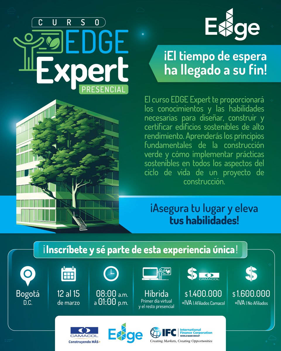 CamacolColombia's tweet photo. ¿Listo para escalar al siguiente nivel? 💼
✨ Participa en nuestro curso #EdgeExpert y adquiere las habilidades y conocimientos que te destacarán en el campo profesional.
¡Inscríbete ahora y asegura tu lugar al éxito!
👉 https://t.co/E0wbP8YmIb https://t.co/KpoiU6xyGw