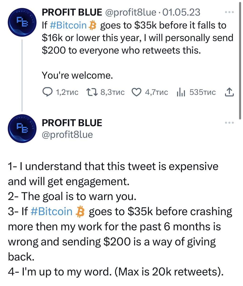 Crypto_inCanada's tweet photo. @profit8lue
This scammer has blocked me for calling out on his scam.
First he was bearish af and got his followers liquidated and then proceeded to push is scam coin and made millions while he dumb followers got scammed with their last dollar.
#profitblue #Bitcoin https://t.co/s7zfTzooOV