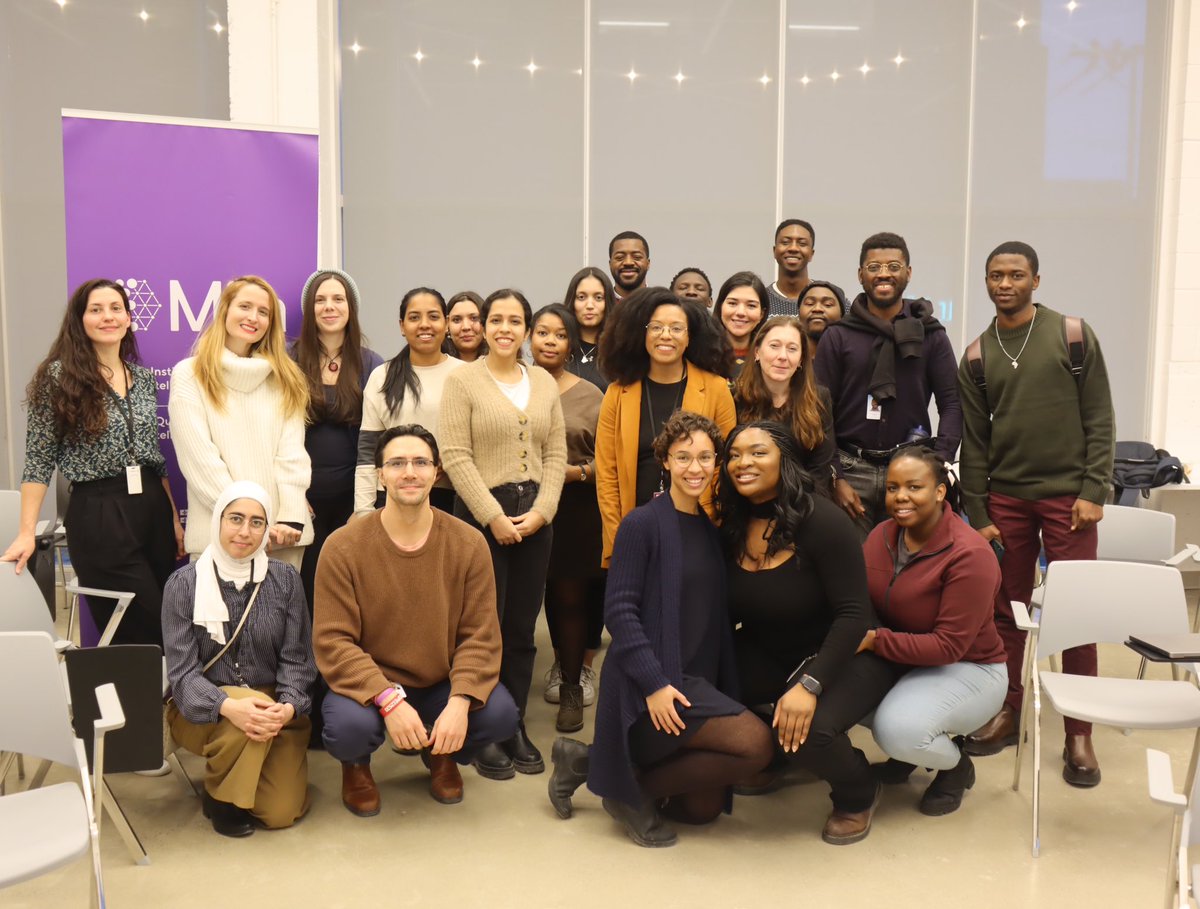 We wrapped up <a href="/JamelleWD/">Jamelle Watson-Daniels</a>’s visit with a Fireside Chat presented in collaboration with Women @ Mila!📢Stay tuned for part 3 of our Black AI Excellence series!
#AI #MachineLearning #BlackInTech #WomenInSTEM #BHM