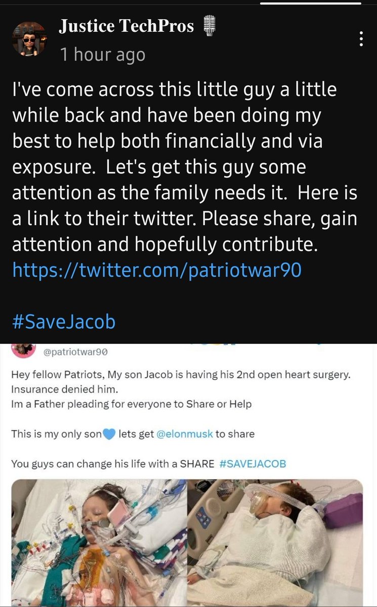 justicetechpros's tweet image. I've met my man Jacob a little while back. Let's make a push to get him more attention. I posted on my podcast channel and have asked some friends to spread the word. Working on a few things to help. Please share, bring attention and contribute what you can.  @patriotwar90