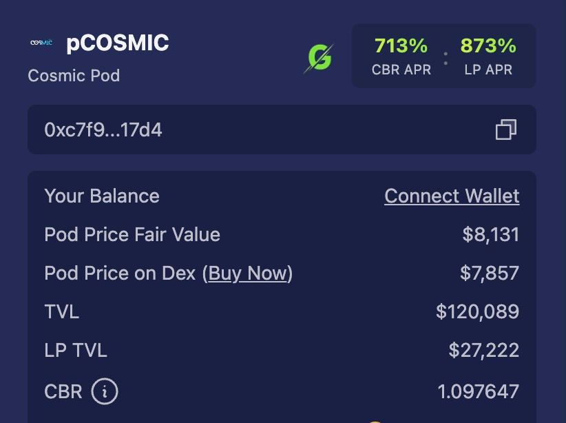 Cosmic (@cosmic_eth404) on Twitter photo $120,000 TVL in our Partner Pod on <a href="/PeapodsFinance/">Peapods Finance</a> ✨🫛💫
Juicy APR also 👀
$COSMIC #pCOSMIC $120,000 TVL in our Partner Pod on <a href="/PeapodsFinance/">Peapods Finance</a> ✨🫛💫
Juicy APR also 👀
$COSMIC #pCOSMIC