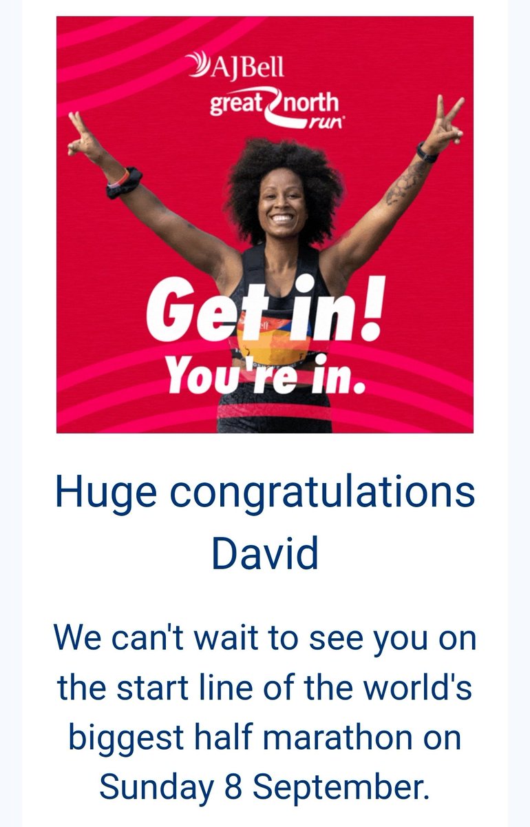 theirishego's tweet photo. Here we go!
Tonight I've just found out that I've been accepted into the half-mara Great North Run in September!
Add this to the 10k Great Birmingham Run in May and it's shaping up to be a great year!
#SeeTheAbility #NotTheDis https://t.co/4za8cnYBwQ