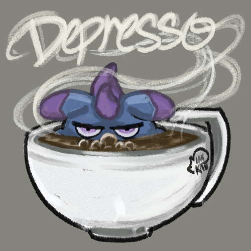What's wrong dear? You've barely touched your Espresso Depresso. 🤷‍♀️☕️

#palworldfanart #PalworldArt