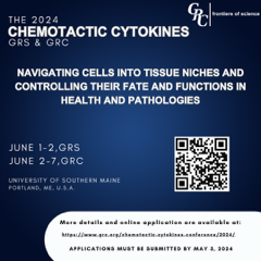 Join us at the 2024 <a href="/GordonConf/">Gordon Research Conferences</a> on chemotactic cytokines, June 1-7. Explore cutting-edge, unpublished research, and enjoy interactive discussions among scientific colleagues. RT to spread the word. Apply now! #immunology #neurobiology #cancerbiology