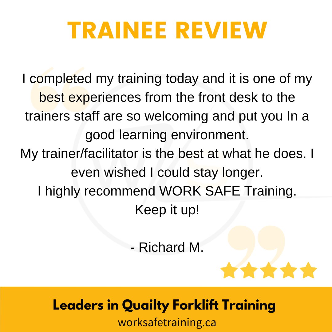 Our forklift trainers work hard  to make sure you achieve your goals! 
worksafetytraining.ca/forklifttraini…
#clientlove #forklifttraining #forkliftdriver  #jobs #TorontoJobs #forkliftjobs #careeropportunities  #hiring #studentjobs #newcomerservices  #forkliftoperator #skilledtrades #trucking