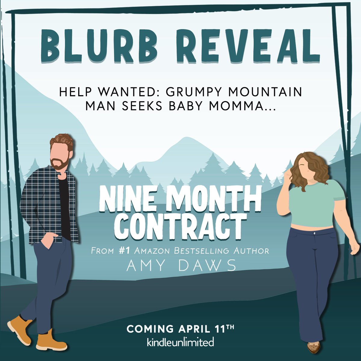 From Amazon #1 bestselling author @amydawsauthor, comes an all-new small town, spicy romance sure to hit you in the gut with laughs, feels, and mountain man grunts. Preorder Here--> geni.us/NineMonthConra…